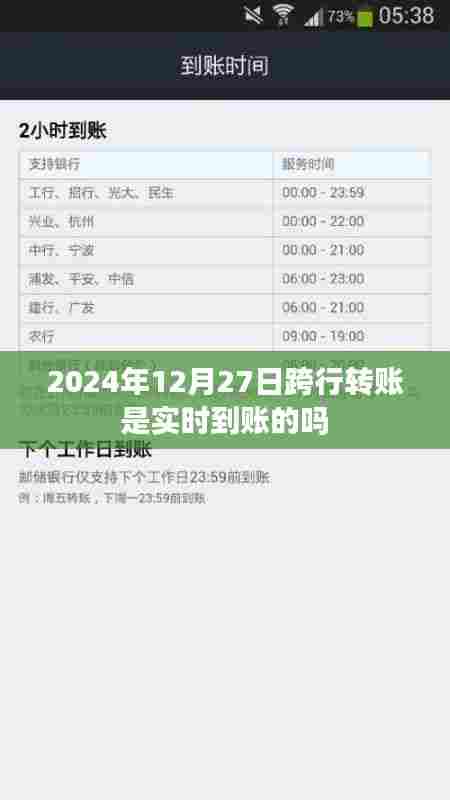 关于跨行转账实时到账问题解析