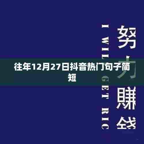 抖音热门句子精选，历年12月27日流行短语回顾
