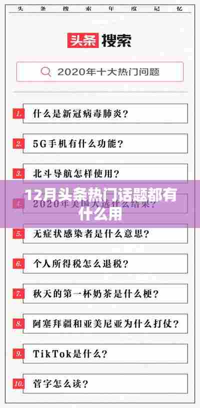12月头条热门话题影响力解析