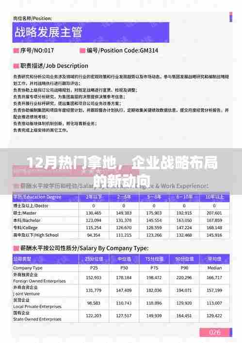 12月企业拿地热潮,战略布局新动向