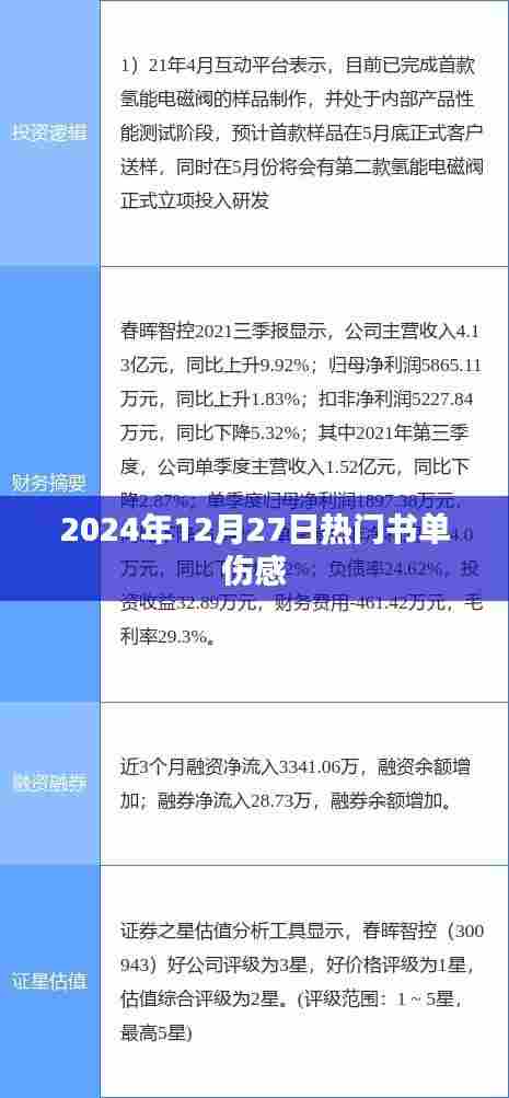 『2024年年末伤感热门书单推荐』