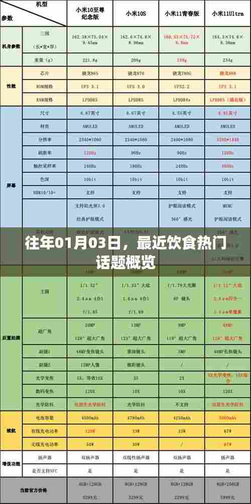饮食热门话题概览，历年一月三日趋势