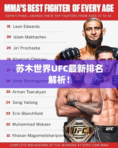 苏木世界UFC最新排名解析！