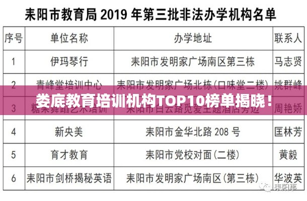 娄底教育培训机构TOP10榜单揭晓!